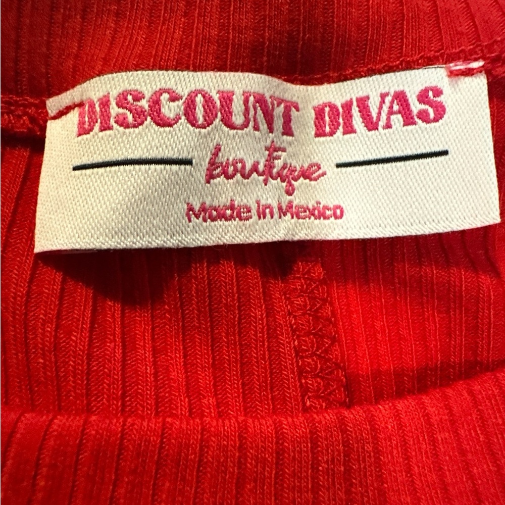 Vibrant Red Women's Tunic Top with Dolman Sleeves - Picture 6 of 7